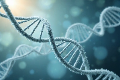 Abstract DNA helix representing life sciences and pharma