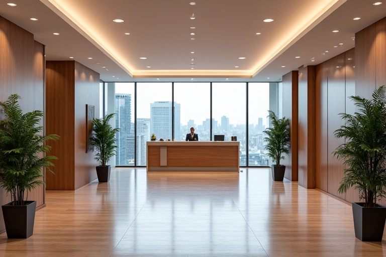 Modern and spacious Legalscope office reception area
