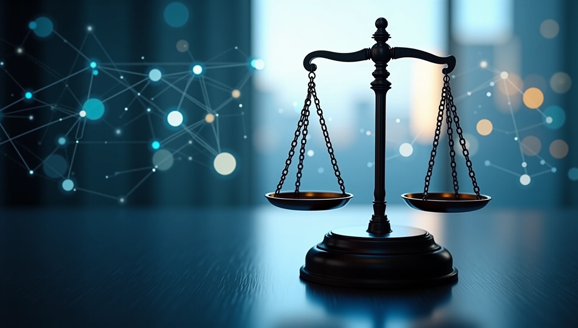 Abstract legal visual representing seriousness and international character