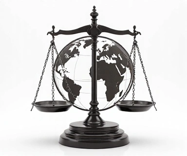Image of international arbitration symbols